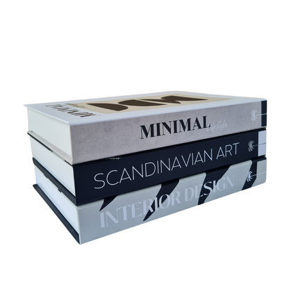 Libros Decorativos Minimalistas Set de 3| Decoración Moderna para el Hogar