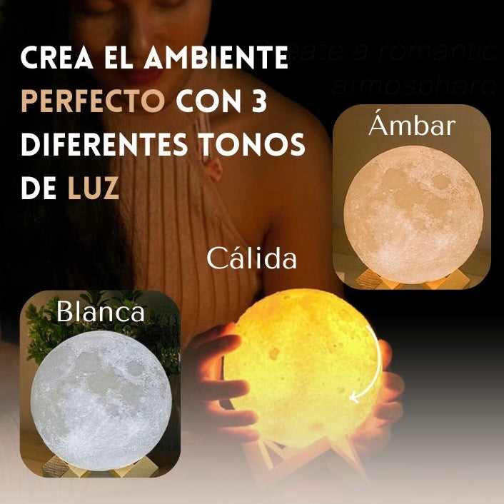 Lámpara Humidificador Luna 1500 ml – Iluminación + Bienestar